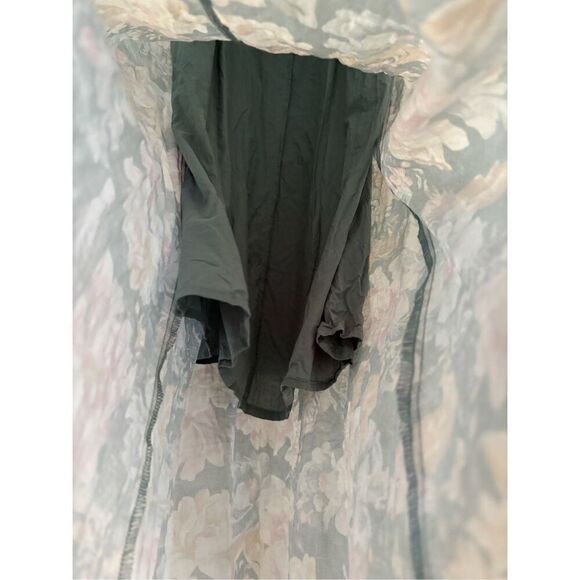 We Are Kindred Isobel Linen Gathered Sweetheart Midi Dress SZ 4 Floral Feminine - Picture 7 of 11